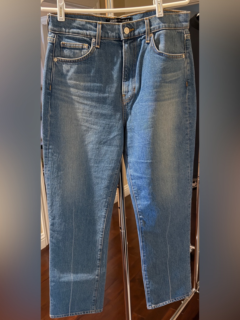 Veronica Beard Joey High-Rise Straight Leg Jeans | Size 29